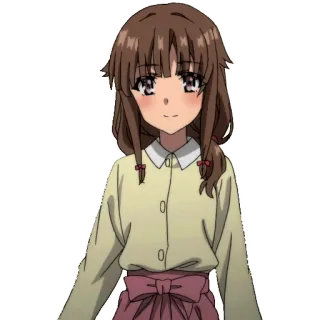 🙂 7d28b088 Anime, Dziewczyna, Kreskówka, Postać, Słodki, Naklejka telegram sticker