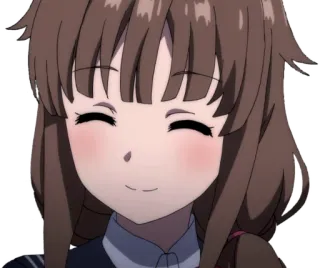 😄 ef1a6e7a Anime, Dziewczyna, Kreskówka, Słodkie, Uśmiech, Szczęśliwy, Manga telegram sticker