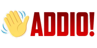 👋 6c780901 ADDIO! farewell, goodbye, italian, wave, hand telegram sticker