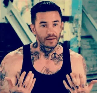 😕 7f0d09ab Tatouage, Homme, Geste de la main, Symbole de haine whatsapp sticker