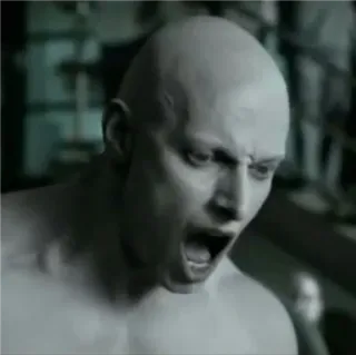 😤 e26a8396 en colère, chauve, cri, agressif, militaire, violence whatsapp sticker