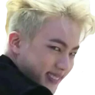 🤓 4f44273a Jin kpop, bts, айдол, певец, усмешка whatsapp sticker