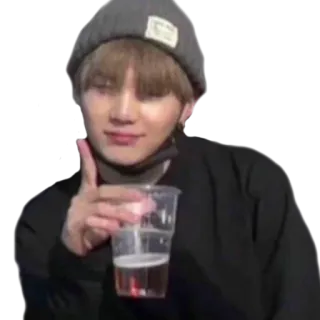 😋 c5676c05 человек, шапка, напиток, чашка, портрет, мужчина whatsapp sticker