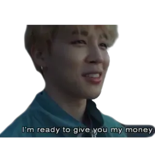 💋 c8885579 I'm ready to give you my money. деньги, мем, дать, готов, человек whatsapp sticker