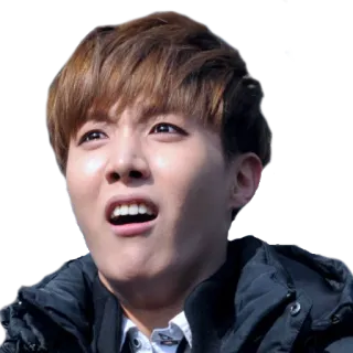 😮 d04e0fa5 J-Hope kpop, айдол, jhope, мем, реакция, лицо, смешной whatsapp sticker