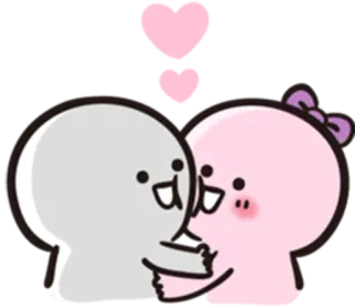 ❤ 032a491a Dessin animé, Couple, Amour, Mignon, Câlin, Affection, Romantique telegram sticker