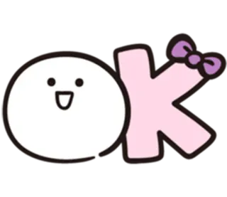 👌 134efc9a OK ok, d'accord, accord, dessin animé, mignon telegram sticker