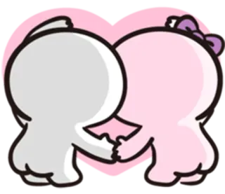 ❤ ab1d1773 Dessin animé, Amour, Couple, Mignon, Amitié telegram sticker