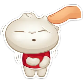 👈 1a7c0a8b dumpling, eten, cartoon, sticker, schattig, vinger, knijpen, aziatisch telegram sticker