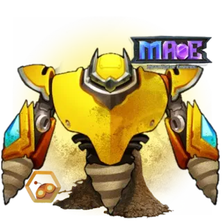 📦 9ebcd60a MACE, Protector of Empires 机器人, 帝国, 保护者, MACE, 机器, 黄色 whatsapp sticker