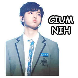 😗 7ba27905 CIUM NIH человек, милый, молодежь, kpop whatsapp sticker
