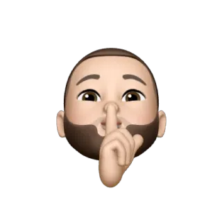 🤫 209778b6 Emoji, Ssst, Stilte, Rustig, Vinger, Lip telegram sticker