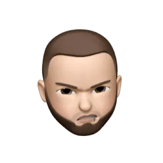 😠 a10ccd2f boos, gezicht, emoji, avatar, gefrustreerd, meme telegram sticker