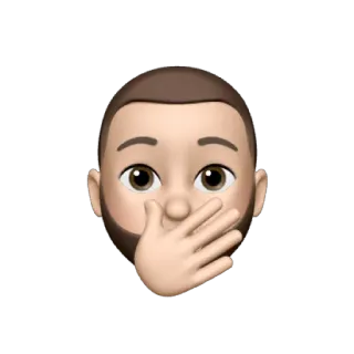 🤭 a6b024ec Emoji, Hand voor de mond, Stilte, Geheim, Verrassing, Stil telegram sticker