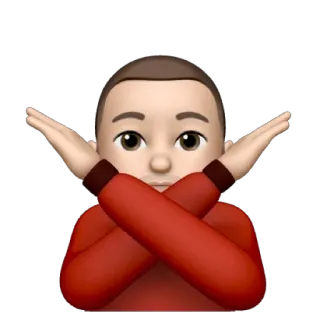🙅‍♂️ fc1775fa emoji, armen gekruist, nee, stop, ontkenning, afwijzing telegram sticker