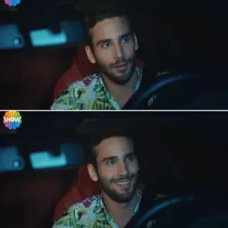 😀 4272a4db SHOW man, face, closeup, expression, portrait, car telegram sticker