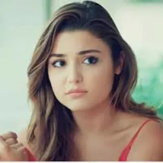 😔 5ddfdebc woman, portrait, person, Hande Ercel, model, actress telegram sticker