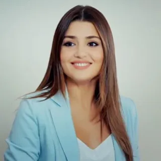 😁 b3d5b7e2 Hande Erçel actress, celebrity, woman, model, portrait, beautiful, turkish telegram sticker