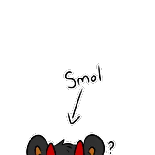 👀 297e64b4 Smol 小さい, かわいい, 漫画, ステッカー telegram sticker