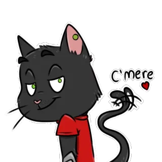 🐱 9209abc6 C'mere 猫, 漫画, 色っぽい, 動物, 可愛い, ドヤ顔 telegram sticker