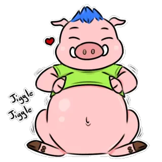 🐷 af6628ad Jiggle Jiggle 豚, 漫画, 可愛い, プルプル telegram sticker