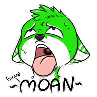 👁 b00cda80 Forced MOAN 獣人, ミーム, 表情, アニメ, 動物, 擬人化 telegram sticker