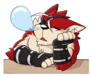 😴 070e24f3 นอนหลับ, เหนื่อย, มีขน, ฟอง telegram sticker