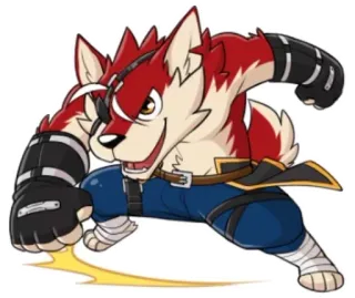 😁 fa55808f มานุษยรูปนิยม, หมาป่า, การ์ตูน, ตัวละคร, เฟอร์รี่, ภาพเคลื่อนไหว telegram sticker