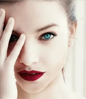 😈 390153ad mujer, retrato, modelo, belleza, cara, labios, maquillaje whatsapp sticker