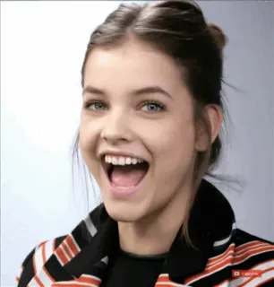 ✨ 5e7b39cb Barbara Palvin Frau, Model, Schauspielerin, lächelnd, Porträt, Promi telegram sticker