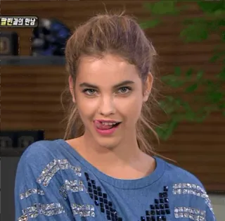 ✨ f01c4dd8 Barbara Palvin model, frau, zunge, porträt, person, weiblich telegram sticker