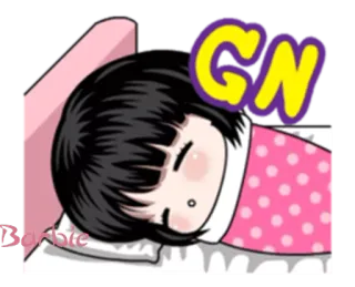 😴 7fce7182 GN 睡眠, 晚安, 卡通, 动漫, 可爱, 睡觉 telegram sticker