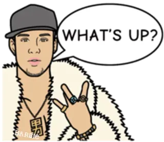 👋 9b647809 WHAT'S UP? 男人, 对话气泡, 问候, 问题, 休闲, 时尚 telegram sticker