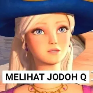 🧘‍♂ 496fe381 MELIHAT JODOH Q ブロンド, 女性, ステッカー, アニメ, キャラクター telegram sticker