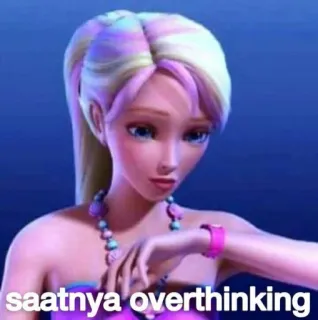 🧘‍♂ 9405f92a saatnya overthinking 人形, アニメ, 考えすぎ, 女性, アニメーション telegram sticker