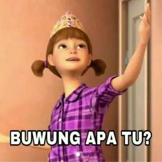 🧘‍♂ d5b4537c BUWUNG APA TU? ミーム, 挨拶, 面白い, 漫画, 王冠 telegram sticker