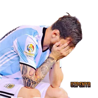 😰 6df4095e Lionel Messi UZPENYA lionel messi, buồn, thể thao, bóng đá, bóng đá, argentina telegram sticker