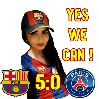 ☺️ e5a4ffeb YES WE CAN! bóng đá, football, thể thao, FCB, Paris Saint-Germain telegram sticker