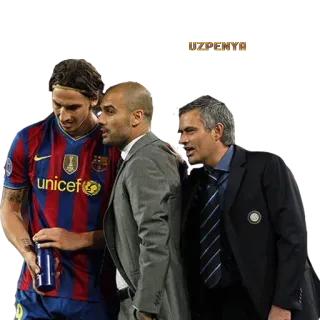 🤔 e77aac5e calcio, calcio, giocatori, allenatori, Ibrahimovic, Guardiola, Mourinho whatsapp sticker