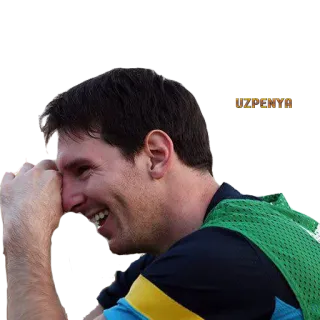 😁 f9eab91c Lionel Messi UZPENYA calcio, football americano, atleta, sport, sorriso whatsapp sticker