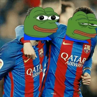 😐 23fcae6f Pepe the Frog Pepe, Meme, Sapo, Futebol, Esportes, Barcelona, FCB whatsapp sticker