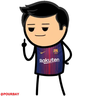 🖕 082bbd35 @POURBAY Kartun, Sepak bola, Sepak bola, FC Barcelona, Rakuten telegram sticker
