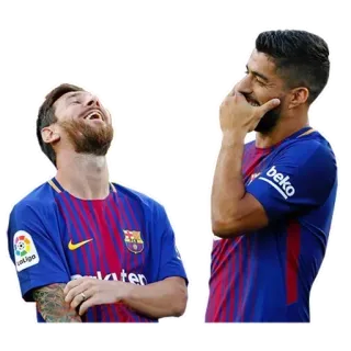 😂 176caf44 calcio, calcio, Messi, Suárez, giocatori, squadra telegram sticker