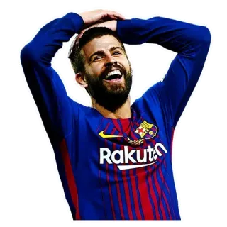 🤣 24dae157 Gerard Piqué calcio, football americano, atleta, giocatore, sorriso, felice telegram sticker