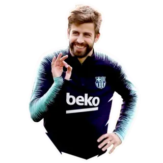 👌 346adc7c Gerard Piqué calcio, atleta, ok, Piqué, Barcellona telegram sticker