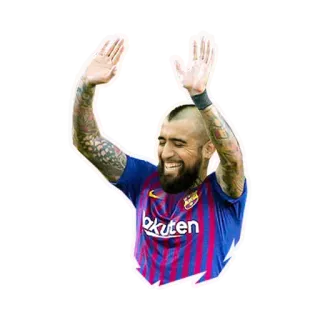 😗 52844d8c Arturo Vidal calcio, calcio, sport, giocatore, esultanza telegram sticker