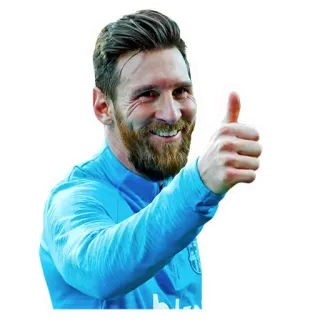👍 8d2098fd Lionel Messi calcio, football americano, atleta, pollice in su, Barcellona telegram sticker