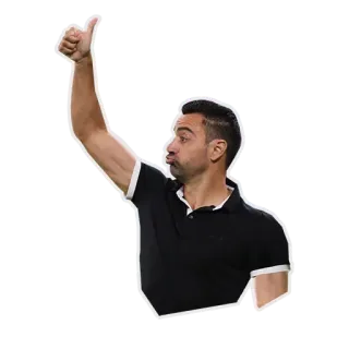 👍 aa9e990f Xavi calcio, calcio, sport, allenatore, pollice in su telegram sticker