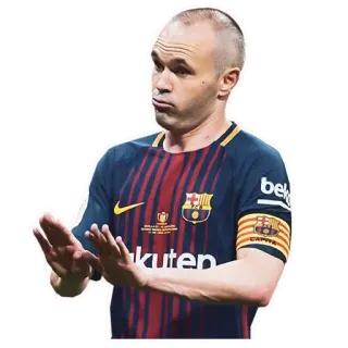 🙌 e1a6127f Andrés Iniesta calcio, calcio, atleta, giocatore, FC Barcelona telegram sticker
