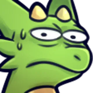 😰 d97df4bd draak, cartoon, nerveus, zweterig, verlegen, bezorgd telegram sticker